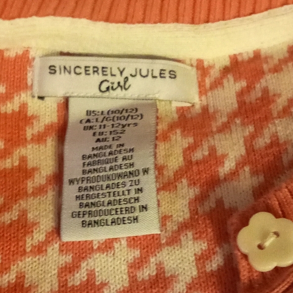 Sincerely Jules Girl Vintage look 3 piece size 10-12 with sweater vest & skirt. - Picture 5 of 7